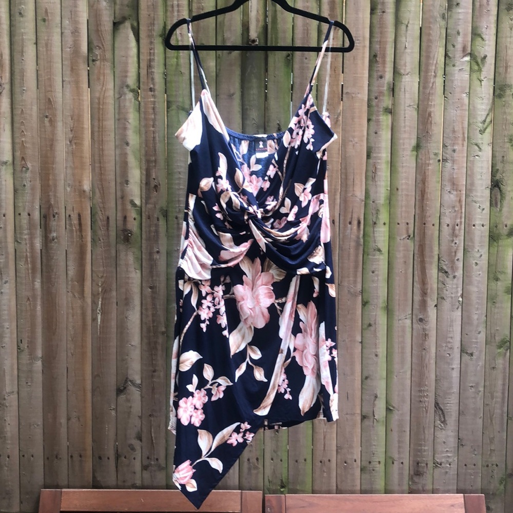 Sexy Low Cut Floral Dress